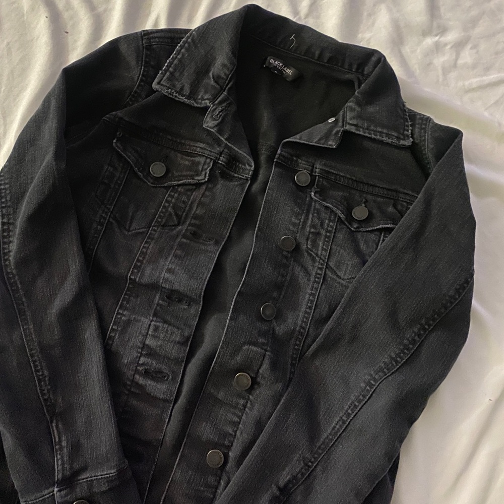 Distressed jean jacket